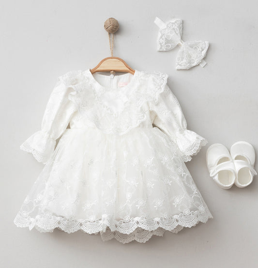 Taufkleid Baby 
Mevlütkleid Baby
Baby Newbornkleid für Hochzeit
Taufset 4 Teilig
Gelinlik
Frühling 