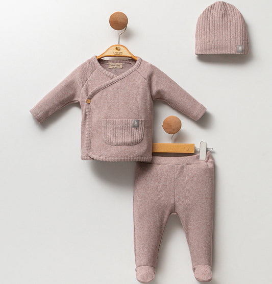 Baby Newborn Set 3 teilig - Braun