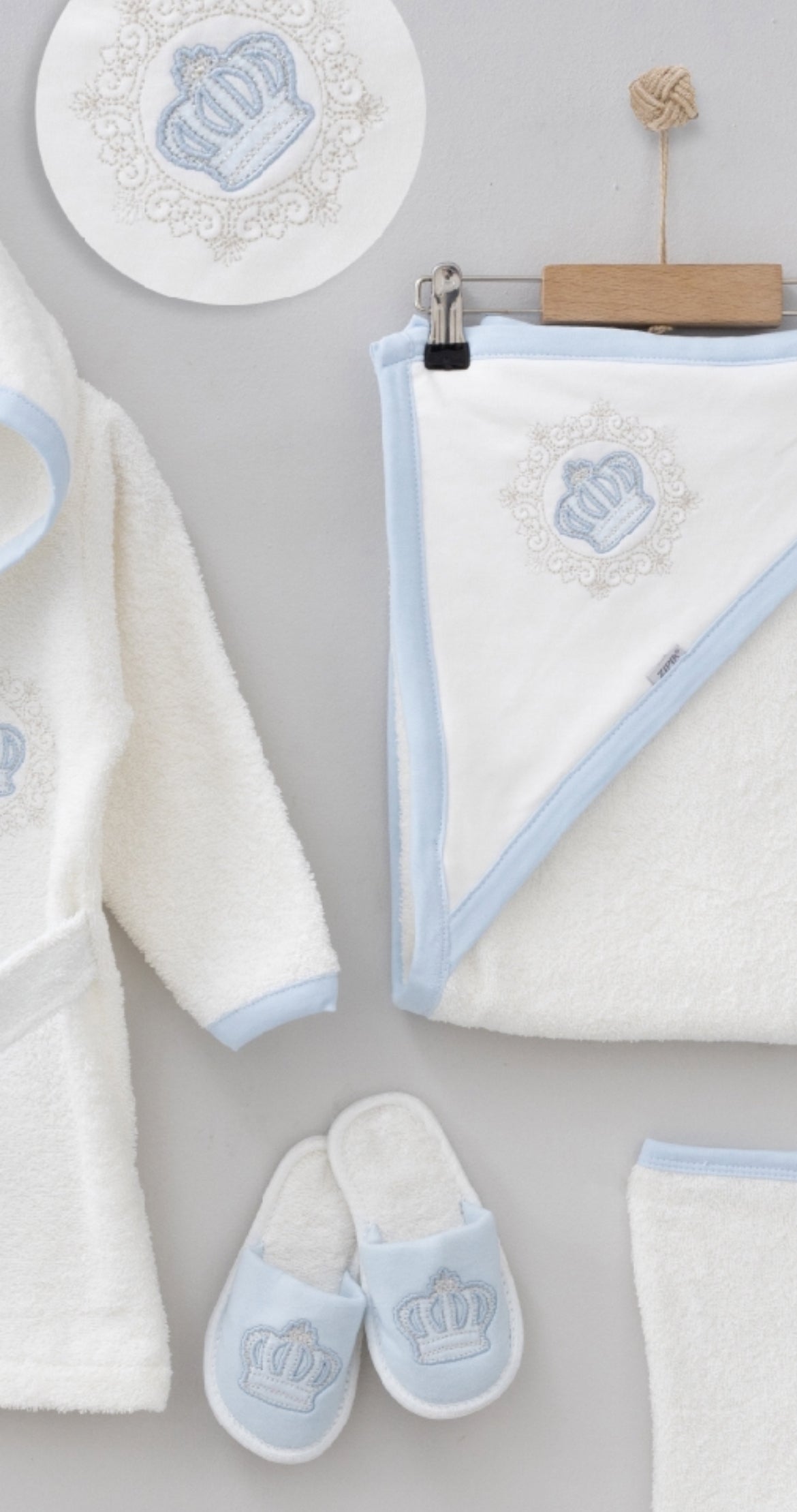 Badeset Baby Prinz - 4 Teilig - Blau