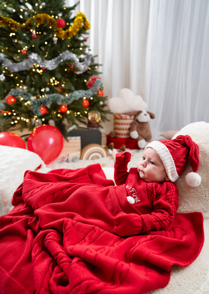 Baby Newborn 5 Teilig Strickset -  Nikolaus - Rot
Ein tolles Geschenkidee Erstausstattung 
Weihnachtsfeier 