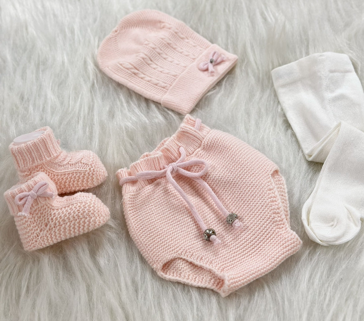 Baby Set 4 teilig - 0 bis 8 Monate Rosa